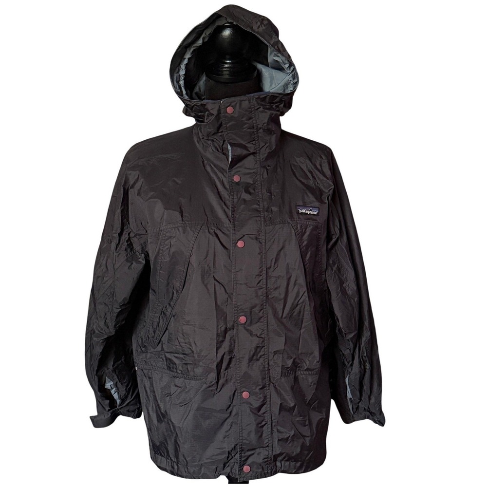 Vintage Patagonia Kid's Torrentshell‎ Jacket Size 10 Black